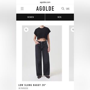 Agolde low slung baggy 28”